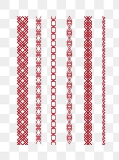 a red and white pattern with different lines