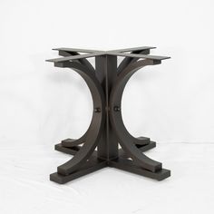 Vestal Iron Dining Table Base - Antique Bronze Powder Coat Finish - Profile View Iron Dining Table, Copper Top Table, Dining Table Base, Pedestal Table Base, Copper Table, Luxury Table, Dining Table Bases, Round Table Top, Iron Table