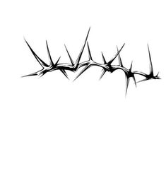 a black and white photo of a crown of thorns