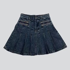 Take a step back into the future with our retro pleated mini denim skirt from 2023 Spring-Summer Collection! The y2k inspired mid-waist skirt features a unique sanded finish. intricately printed prints. and a established zipper & button closure perfect for making a classic statement.Why You'll Fall In Love Y2K Inspired: Perfect for the fashionista with a penchant for nostalgia. this mini denim skirt is a beautiful blend of the Y2K vibe and today's fashion. Vintage Pleats: Its folded form guarant Mini Pleated Skirt For Streetwear, Y2k Style Short Pleated Skirt, Y2k Mini Skirt For Streetwear, Grunge Style Mini Pleated Skirt, Y2k Style Short Denim Skirt, Y2k Style Mini Skort For Streetwear, Y2k Pleated Mini Bottoms, Retro Mini Pleated Skirt For Spring, Spring Retro Mini Pleated Skirt