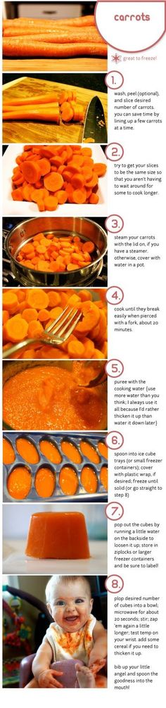 the instructions for how to make carrots and other foods in an easy way with pictures