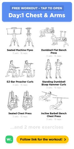 an exercise poster with instructions for how to use the chair and arm exercises on it