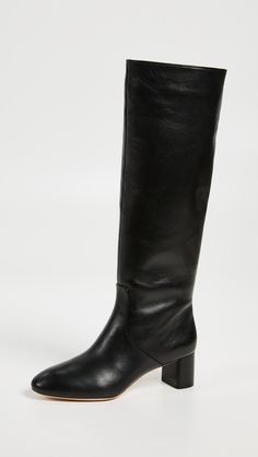 Leather: Cowhide Stacked Heel Pull-On Style Leather Imported, China This Item Cannot Be Gift-Boxed Measurements Heel: 2In / 50Mm Shaft: 16.25In / 41Cm Circumference: 15.5In / 39.5Cm | Loeffler Randall Gia Tall Boots Loeffler Randall Shoes, Black Boots Tall, Fashion Trends Winter, Tall Boot, Cute Winter Outfits, Comfortable Boots, Loeffler Randall, Winter Trends, Classic Boots