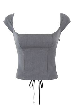 Discover the perfect blend of style and professionalism with our Grey office corset top by Parinmi. Elevate your fashion game in the workplace and make a lasting impression. Shop now for a comfortable and chic outfit that is sure to turn heads. Minimalist Tops, Chic Black Outfits, Minimalist Top, Grey Office, Chic Sweatshirt, Outfits Retro, Crop Tops Online, Half Sleeve Tops, Mid Dresses