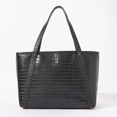 Fabricated in our croc embossed leather, this tote is as beautiful as it functional. With a complete zipper closure and an interior zip pocket you'll be able to keep all your daily contents safe, laptop included! We also love how structured it is- it will stand up on it's own even when it isn't full (and don't worry about scratching the bottom- it has feet). Zip Tote, Gold Zipper, Embossed Leather, Emboss, Forest Green, Don't Worry, Cotton Twill, Stand Up, Zip Pockets