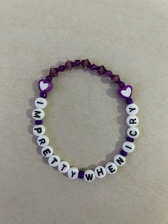 Olivia Rodrigo’s lyric “I’m pretty when I cry” inspired beaded bracelet. Olivia Rodrigo Drawing, Pretty When I Cry