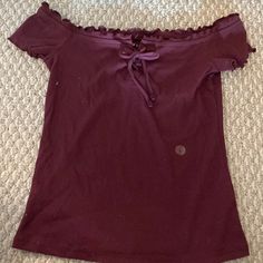 Aeropostale Tee Shirt Tie In Front W Ruffle Neckline New With Tags Adult Large Purple Purple Ties, Shirt Tie, Purple Tie, Aeropostale, Color Purple, Tee Shirt, Ruffles, Tee Shirts, Tops & Tees