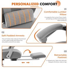 an info sheet describing how to use the comfortable chair