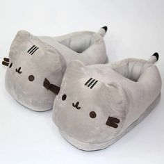 45171745554673 Cat Slippers, Dr Shoes, Pusheen Cat, Grey Cat, Cute Slippers, Warm Slippers, Anime Cat, Cat Plush, Maneki Neko