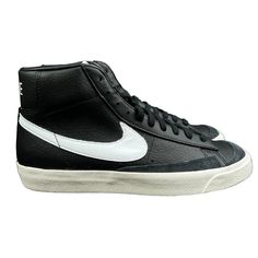 Nike Blazer Mid '77 Vintage Black White Sail Shoes Bq6806-002 Men's Size 10.5 New Without Box. Follow Us! We List Lots Of New Shoes And Athletic Wear Daily! We Box Ship All Items Asap On The Same Business Day Until 12pm Est! Nike Blazer 77, Blazer Mid 77 Vintage, Nike Sb Zoom, Athletic Shoes Nike, Nike Blazer Mid 77, Nike Blazer Mid, Nike Blazers Mid, White Leather Sneakers, Blazer Mid