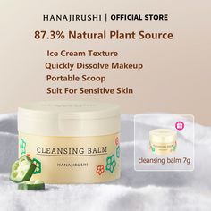 WHY U NEED THIS CLEANSING BALM？  ️Thoroughly Cleanse WITHOUT Residue Balm will easily remove the makeup (especially heavy makeup) when it touches your face, eyes& lips and more.  Non-Irritating Mild Formula The pH of this balm in close to human skin's. NO ALCOHOL mild formula can be used for every one, even with sensitive skin.  ALL- IN- ONE Cleanser Makeup Remover+ Facial Cleanser + Hydrating Mask = CLEANSING BALM  With 11 Kinds of Plant Extracts Added 11 Kinds of plant extracts including okra Waterproof Makeup Remover, Heavy Makeup, Clear Pores, Formula Cans, Waterproof Makeup, Hydrating Mask, Okra, Eyes Lips