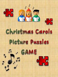 christmas carols picture puzzles game