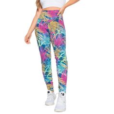 Calça Legging Fitness Estampada Folhagem Colorida - Honey Be-Legging Fitness Estampada Folhagem Colorida LG2039 . - Tecido: Poliéster. - Estampado. - Cós cintura alta. - Cós tecido duplo. - Modelo veste P. - Composição: 90% Poliéster 10% Elastano. - A Calça ... Honey, Leggings, Collage, Pins