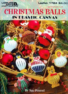 christmas balls in plastic canvas by sue perord