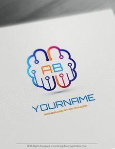 the logo for your name is made with colorful lines