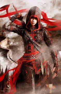 a book cover for the nightwalker with a woman dressed in red holding two swords