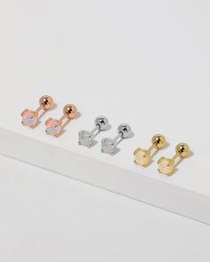 Material: High-Quality Solid 925 Sterling Silver (Nickel-Free and Lead-Free) Colors: Silver, Gold, and Rose goldDimension: 0.15 x 0.15 Inches Approximately (Length x Width) Earring length-13.5mm, Gauge-0.8mm, Ball back-4mm Packaging: Complimentary Gift Box and Jewelry Pouch Processing Time: Each item is handmade with love as we receive orders. Our production time is 2 to 5 business days. We will ship as soon as your item is ready! Care Instructions: Sterling silver can be worn in the shower and Gold Sterling Silver Earrings With Screw Back, Minimalist Hypoallergenic Opal Earrings, Opal Earrings Stud Rose Gold, Nickel-free Adjustable Brass Crystal Earrings, Adjustable Nickel-free Opal Earrings, Gift Sets For Her, Jewelry Care Instructions, Butterfly Jewelry, 30 Gifts