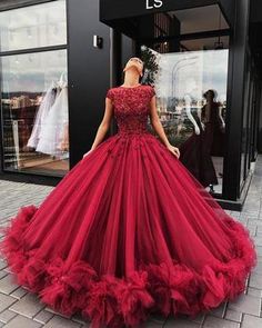 Sweet 16 Ball Gown Evening Dress For Prom Season, Prom Season Ball Gown For Sweet 16, Sweet 16 Ball Gown For Prom Season, Floor-length Quinceanera Dress For Sweet 16 During Prom Season, Red Ball Gown Quinceanera Dress For Sweet 16, Red Ball Gown For Sweet 16 Quinceanera, Fitted Floor-length Quinceanera Dress For Sweet 16, Fitted Wedding Dress For Quinceanera, Fitted Floor-length Sweet 16 Dress