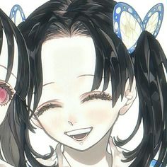 Butterfly Sisters, Aoi Kanzaki, Anime Eye Makeup, Anime Butterfly, Anime Best Friends, Anime Eyes, Matching Profile Pictures, Animated Icons, Blue Butterfly