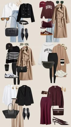 Dressy Fall Outfits, Over 40 Outfits, Japan Outfits, Outfits Minimalist, Wardrobe Sets, Burgundy Outfit, Glam Outfit, Crisp Autumn