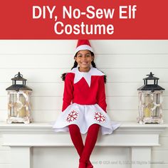 Elf On The Self Costume Diy, Elf On The Shelf Costume Diy Pattern, Diy Elf On The Shelf Costume Women, Elf On The Shelf Dress Up, Elf On The Shelf Diy Costume, Dress Like An Elf Day At School, Elf On A Shelf Costume