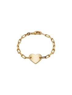 SMALL HEART ID BRACELET, GOLD Polished Finish Bracelets For Valentine's Day Gift, Valentine's Day Gift Bracelets With Polished Finish, Take A Leap Of Faith, Fashion Illustration Collage, A Leap Of Faith, Heart On Your Sleeve, Gold C, Be Simple, Id Bracelets