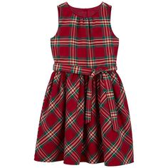 Give her wardrobe a festive refresh with this girls' plaid sateen holiday dress from Carter's. Click on this KIDS APPAREL & SHOES GUIDE to find the perfect fit and more!Give her wardrobe a festive refresh with this girls' plaid sateen holiday dress from Carter's. Click on this KIDS APPAREL & SHOES GUIDE to find the perfect fit and more!FEATURES Crewneck Sleeveless Back zipper Fully lined Waist sash Allover print Sateen constructionFABRIC & CARE Cotton Machine wash ImportedRESPONSIBLE Tested for Christmas Session, Toddler Christmas Dress, Kids Plaid, Kids Christmas Outfits, Carter Kids, Carters Girl, 2024 Christmas, Toddler Christmas, A Line Dresses