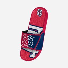 Ready to rep the team with every step? Of course you are. That's why you're checking out these St Louis Cardinals Men's Big Logo Gel Slides. Keep cool while you show off some fire fan fashion. Features Team-colored design with bold team logo display on footbed so you can step up your game Two-toned strap with team logo display so everyone knows who the face of your franchise is Miniature team logo on back of footbed for even more fandom Gel overlay on footbed to keep your feet feeling as good as St Louis Cardinal Gifts, Fire Fans, Gel Overlay, Fan Fashion, Keep Cool, St Louis Cardinals, Toe Designs, Cardinals, St Louis