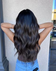 80 Trendiest Dark Brown Hair Ideas For 2024 Dye Black Hair, Soft Black Hair, Ashy Hair, Dark Brown Balayage, Brown Hair Inspiration, Black Brown Hair, Black Hair Balayage, Long Brunette Hair, Black Hair Dye