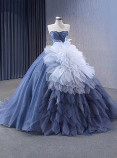 2021 Best Prom Dresses Strapless Short, 2021 Black Prom Dresses, Yellow Prom Gowns, 2021 Blue Chiffon Prom Dresses, 2021 Blue Prom Dresses, Gown Fairytale, Flower Prom Dress, Blossom Wedding, Prom Dresses Elegant, Quinceanera Dresses Blue, Blue Ball Gowns, Strapless Prom Dress, Strapless Prom Dresses, Spaghetti Strap Prom Dress