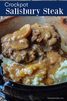 a close up of a plate of food with meat and mashed potatoes on it