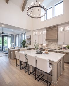 a large open concept kitchen and dining room