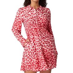 Kate Spade Long Sleeve Dress. Pink Cheetah Leopard Print. Fit And Flare With Pockets! New Without Tags. 100% Polyester. Summer Workwear Dress In Leopard Print, Leopard Print Summer Dress For Work, Kate Spade Summer Mini Dress, Spring Leopard Print Daywear Dresses, Casual Knee-length Kate Spade Dresses, Fitted Leopard Print Daywear Dress, Fitted Leopard Print Day Dresses, Fitted Leopard Print Dresses For Daywear, Kate Spade Mini Dress