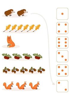 an image of a fox and squirrel counting game