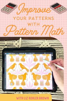 someone is drawing on an ipad screen with the text improve your patterns with pattern math