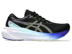 Women's GEL-KAYANO 30 | Black/Glow Yellow | Running Shoes | ASICS Running Shoes Asics, Shoes Asics, Asics Women Gel, All Black Shoes, Height Increase, Asics Gel Kayano, Narrow Shoes, Gel Kayano, Asics Running Shoes