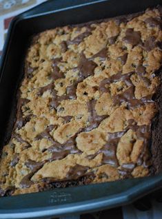 there is a chocolate cake in the pan