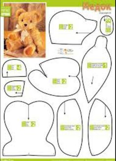 the instructions for making a teddy bear out of paper