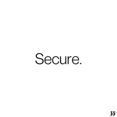 the word secure written in black on a white background