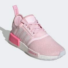 New In Box Big Kids 7/ Euro 40 / Womens 8-9 Pink Boost Midsole Lace-up Sneakers, Pink Athleisure Sneakers With Rubber Sole, Pink Lace-up Sneakers With Boost Midsole, Pink Running Shoes With Laces For Streetwear, Pink Running Shoes For Streetwear, Pink Laced Running Shoes For Streetwear, Pink Adidas Athleisure Sneakers, Adidas Pink Athleisure Sneakers, Pink Sports Sneakers With Boost Midsole