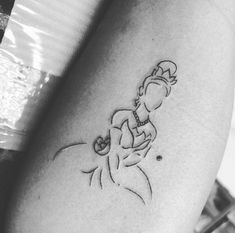 Disney Tattoos Princess Tiana, Evangeline Tattoo The Princess, Cinderella Aesthetic Tattoo, Tiana And Charlotte Tattoo, Princess Tiana Tattoos, Tiana And Lottie Tattoo, Disney Tattoos Princess And The Frog