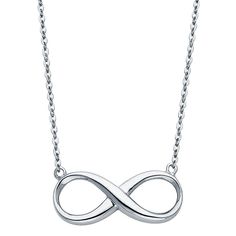 Our Infinity Pendant Necklace is handcrafted with real 14K White Gold. A sleek and dainty 14K White Gold cable chain necklace is attached to the infinity pendant. INFINITY PENDANT NECKLACE * Handcrafted with Real 14K White Gold * Minimal design perfect for everyday wear * Matched with elegant 14K Gold cable chain necklace NECKLACE DETAILS * Material: 14K White Gold * Chain Size: 17 + 1 in (length) * Chain Type: Cable * Pendant Size: 19.4 mm x 7.7 mm * Approximate Weight: 1.94 grams Add elegance Gold Infinity Necklace, Infinity Necklace Gold, Dainty Pendant Necklace, White Gold Chain, Fine Gold Jewelry, Infinity Pendant, Gold Statement Ring, Dainty Pendant, White Gold Chains