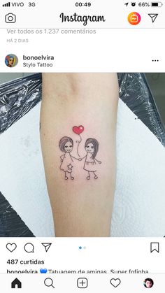 a couple holding hands with a heart tattoo on their arm and the words instagramm above them