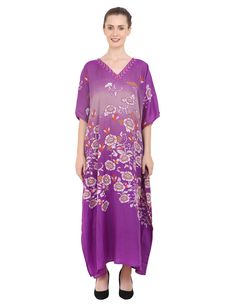 PRICES MAY VARY. ON TREND CAFTAN / COVER UPS – protect yourself from the sun’s rays or cover up for lunch at the beach or pool with our long length, maxi dress style kaftan tunic. They are the perfect clothing item to have in your bag which is sure to turn heads as you walk by VERSATILE AND SEXY – our kaftan maxi dresses suit a range of occasions including evening wear, summer wear, in the office, lounging at home or even as sleepwear if you prefer something long and floaty. The Batwing sleeves Purple Cover-up For Spring Beach Occasions, Purple Beach Cover-up For Spring, Spring Purple Beach Cover-up, Purple Floral Print Maxi Dress For The Beach, Vacation Purple Printed Maxi Dress, Purple Cover-up For Beach Season Vacation, Purple Cover-up For Vacation Beach Season, Purple Vacation Cover-up For Beach Season, Purple Beach Season Cover-up For Vacation