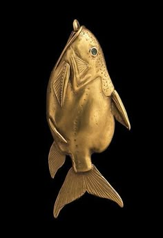 a gold fish is shown against a black background