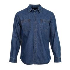 Stay warm in style with the Ridgecut Men's Long Sleeve Denim Shirt. This 100% cotton denim button down shirt is features adjustable sleeve cuffs making it perfect for swinging axes, shooting clay pigeons, or raking leaves. Break-resistant buttons help ensure lasting quality. 7.8 oz, 100% Cotton Denim Two button through chest pockets Adjustable sleeve cuff Break resistant buttons Straight fit Raking Leaves, Mens Work Shirts, Clay Pigeons, Denim Button Down Shirt, Blue Denim Shirt, Long Sleeve Denim Shirt, Mens Workwear, Tractor Supply, Sleeve Cuff