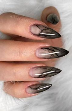 Marble Nail Designs, Punk Nails, October Nails, Her Nails, Thanksgiving Nails, Diy Nail Designs, Top Nail