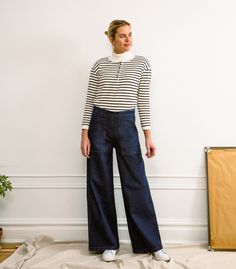 The Long Sabrina Pants are the high waisted flattering pants you need in your life! We cut these to flatter your waist and butt, with front and back pockets. Made from washed stretch denim and featuring wide belt loops and side zipper closure. FIT NOTE: This waist in this item fits a little larger than our usual pants. We suggest sizing down if you are between sizes. The measurements below are of the actual pants. These are made with stretch fabric and will fit up to 2" bigger if needed as they Dark Wash High-waisted Relaxed Fit Pants, Versatile High Waist Dark Wash Pants, Dark Wash High Waist Jeans For Work, High Waist Dark Wash Jeans For Work, Dark Wash High-waisted Jeans For Work, Full Length Medium Wash Bottoms For Work, Versatile Full-length Bottoms With Five Pockets, Versatile Full Length Bottoms With Five Pockets, Versatile High Waist Bottoms With Five Pockets