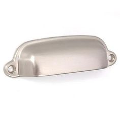 an aluminum door handle on a white background