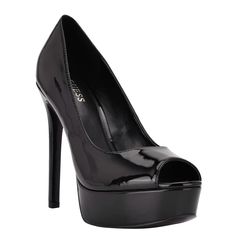 PRICES MAY VARY. Meet the CACEI, an instant classic and wardrobe workhorse. Featuring a peep toe and platform with a stiletto heel, she'll take you from desk to date and back again! Peep Toe Slip on Closure Imported Guess Heels, Black Pumps Heels, Platform Stilettos, Nude Heels, Pretty Shoes, Lace Up Heels, Peep Toe Heels, Designer Heels, Shoe Style